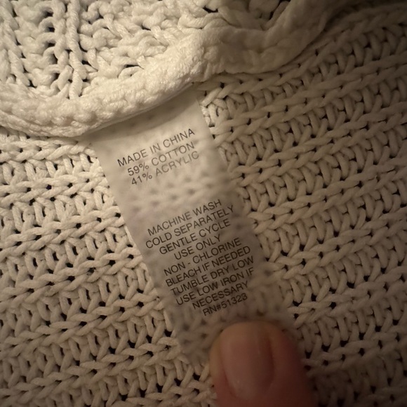 Chaus New York Women's Cream Open Front Sweater - Picture 4 of 4